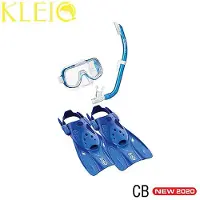 Tusa Sport Tusa Mini-Kleio Travel Junior Snorkelset Blauw