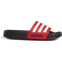 Adidas Adilette Shower +Wit +Rood Badslippers JR+SR Zwart 31
