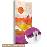 MuchoWow Glasschilderij 40x80 cm - Schilderij acrylglas - Lesbian - Pride - Marmer - Foto op glas - Schilderijen