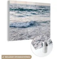 MuchoWow Glasschilderij 120x90 cm - Schilderij acrylglas - Zee - Strand - Zomer - Foto op glas - Schilderijen