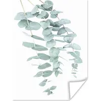 PosterMonkey Poster Planten - Groen - Natuur - Wit - Bladeren - 30x40 cm