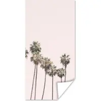 PosterMonkey Poster Palmbomen - Groen - Natuur - Beige - 75x150 cm