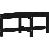 vidaXL Salontafel 87x48x35 cm massief grenenhout zwart