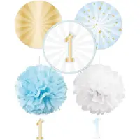 Amscan Kit de décoration rosette pour les 1 an - Bleu