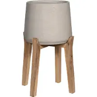 Pottery Pots Bloempot Rough Patt XXL Feet High Grey washed 43,5 x 65 cm