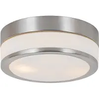 QAZQA Moderne plafondlamp staal 23 cm IP44 - Flavi