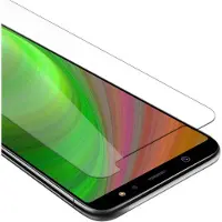 Cadorabo Screenprotector geschikt voor Samsung Galaxy A6 PLUS 2018 - Pantser film Beschermende film in KRISTALHELDER Geharde (Tempered) display beschermglas in 9H hardheid met 3D Touch