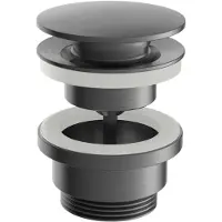 Hotbath Archie afvoerplug always open gunmetal geborsteld PVD