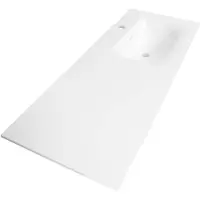 Brauer Glacier Meubelwastafel 120,5x46cm Fine Stone - Glans Wit - 1 Kraangat - Rechts - Rechthoekig - Wastafels - Meubelwastafels - 8720359352279