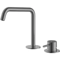 Hotbath Archie inbouw wastafelmengkraan 2 gats zonder waste geborsteld gunmetal PVD