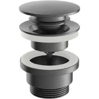 Hotbath Archie clickwaste gunmetal geborsteld PVD