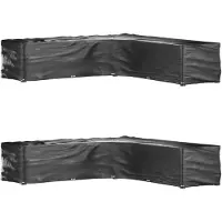 vidaXL Tuinmeubelhoezen L-vormig 2 st 20 oogjes 300x300x70 cm