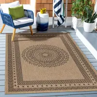 Muratap Natur vloerkleed kumar buitenkleed sisal laagpolig indoor en outdoor beige 80x150 cm