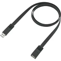 Renkforce RF-4096101 USB-kabel USB 2.0 USB-A stekker, USB-A bus 3.00 m Zwart Zeer flexibel