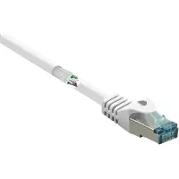 Renkforce RF-5047448 RJ45 Netwerkkabel, patchkabel CAT 6A S/FTP 15.00 m Wit Snagless, Vlambestendig 1 stuk(s)