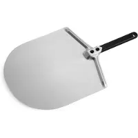 Gi.Metal Pizzaschep - 30 x 30 cm - handvat: 25 cm - Geanodiseerd aluminium)