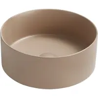Guido Gusto Waskom Valentina 35x35x14cm mat beige inclusief afvoerplug