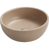 Guido Gusto Waskom Carina 41x41x14cm mat beige inclusief afvoerplug