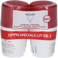 VICHY Clinical Control ANTITRANSPIRANT roll-on, verpakking van 2 x 50 ml