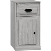 vidaXL Bijzetkast met lade 40x50x75 cm bewerkt hout grijs sonoma eiken