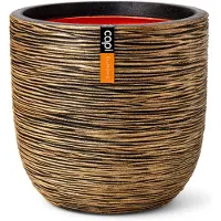 Capi Europe Pot bol rib nl d43xh41cm zwart goud