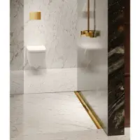 Tece TECEdrainprofile douchegoot profielset 120cm geborsteld goud PVD