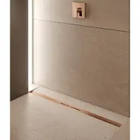 Tece TECEdrainprofile douchegoot profielset 100cm geborsteld koper PVD