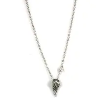 Heaven Eleven - heren ketting - Edelstaal Vleugel RVS - 74cm
