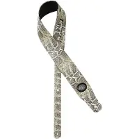 Gaucho Gitaarriem Cobra Series Snakeskin Wit GST-205-WH