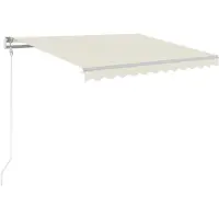 vidaXL Luifel automatisch met LED en windsensor 350x250 cm crèmekleur