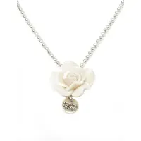 Heaven Eleven - RVS - witte fimo klei bloemen handgemaakt - 74cm