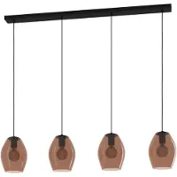 Eglo Hanglamp amberglas Estanys 1 4-lichts