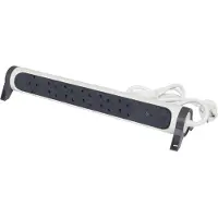 Legrand Monteerbare Contactdoos - 6X2P + A - Schuko - Randaarde Nederland - Verlengsnoer 2 Meter - Zwart
