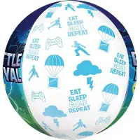 Amscan - Fortnite - Battle Royal - Folieballon - Helium ballon - Ballon - Rond - 38 Cm - Leeg - Kinderfeest - Verjaardag.