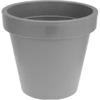 Prosperplast Bloempot/plantenpot voor binnen en buiten - D20 x H18 cm - lichtgrijs - kunststof