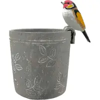 Benza Parlane Deco Set Bloempot Met Pothanger Vogel Putter 13 cm