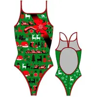 Turbo Christmas Swimsuit Groen XL Vrouw