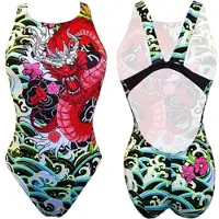 Turbo Red Dragon Swimsuit Veelkleurig M Vrouw