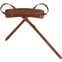 Gaucho GST-925-BR gitaarriem, topkwaliteit Europees leder, bruin, verstelbare gesp, made in Italy