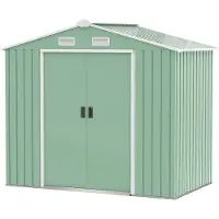 Outsunny Gereedschapsschuur tuinhuisje opbergruimte voor gereedschappen tuinkast gereedschapskast metaal 845-030