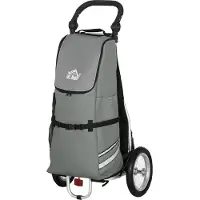 HOMCOM HOMdotCOM 2-in-1 bagageaanhanger, fietskar, 12 inch, luchtbanden, 24,3 kg max.