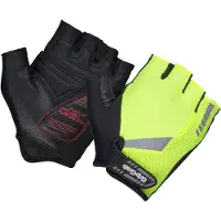 Gripgrab - ProGel Padded Korte Vinger Zomer Fietshandschoenen Wielrenhandschoenen met Padding - Geel Hi-Vis - Unisex - Maat XS