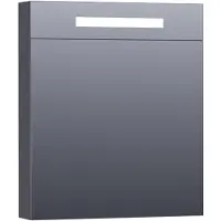 Brauer Promise Deluxe Spiegelkast 60x70cm LED Verlichting Boven - Hoogglans Wit - Linksdraaiend - Spiegels - Spiegelkasten - 8720359342669