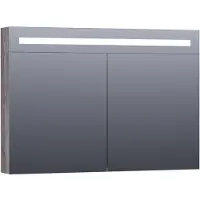 Brauer Promise Deluxe Spiegelkast 100x70cm LED Verlichting Boven - Driftwood - Spiegels - Spiegelkasten
