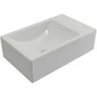 Plieger Houston fontein m. bak links zonder kraangat 37x23cm mat wit