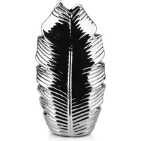 Mondex bloemenvaas leaf zilver M