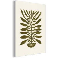 MuchoWow Wanddecoratie Metaal - Aluminium Schilderij Industrieel - Planten - Vaas - Bloemen - Pastel - 120x160 cm - Dibond - Foto op aluminium - Industriële muurdecoratie - Voor de woonkamer/slaapkamer