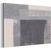 MuchoWow Wanddecoratie Metaal - Aluminium Schilderij Industrieel - Vormen - Abstract - Verf - Geometrie - 180x120 cm - Dibond - Foto op aluminium - Industriële muurdecoratie - Voor de woonkamer/slaapkamer