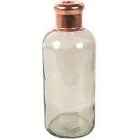 Non-Branded Non Branded vaas Babet 27,5 x 10,5 cm glas/koper beige