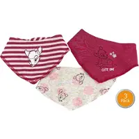 Disney Set van 3 stuks 's Bambi kwijl-slabbetjes, maat 74-80
